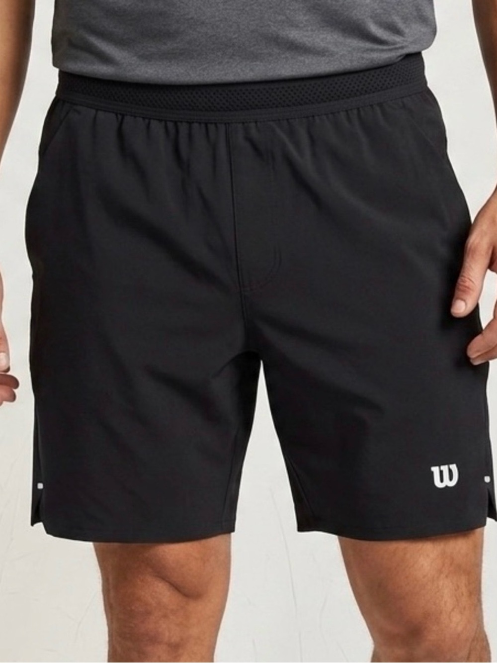 Wilson Men’s Tennis 7" Tournament Short Unlined Size medium m Black